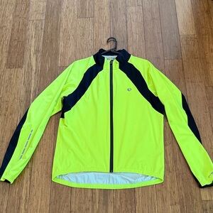 Pearl Izumi Men's High-Visibility Yellow and Black Waterproof Cycling Jacket